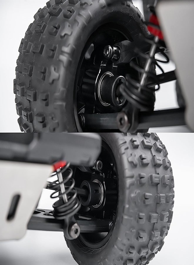 مفاصل توجيه خلفية من الألومنيوم من LSG، محور خلفي لسيارات Arrma 1/18 Granite Grom Mega 380 Brushed 4X4 Monster Truck RC، قطع غيار للترقية (أسود) - Image 5